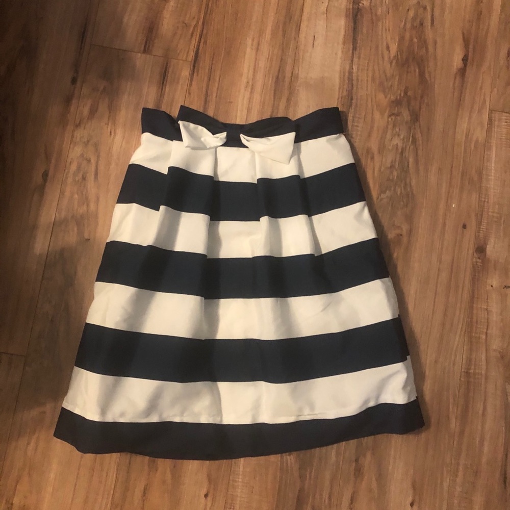 ❤️Blue and White A-Line Skirt with Bow